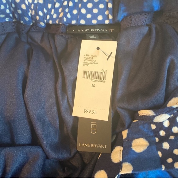 Lane Bryant Plus Size 16 Boho
Strapless Blue Patchwork Maxi Dress
Size 16 NWT - Picture 13 of 13